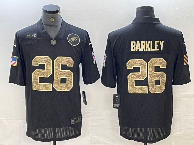 Men Philadelphia Eagles #26 Barkley Black Camo 2024 Nike Limited NFL Jersey
